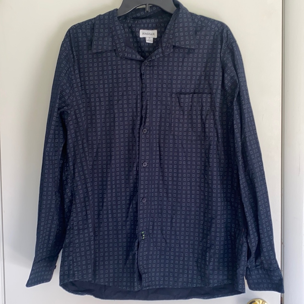 Navy blue Haggar dress shirt